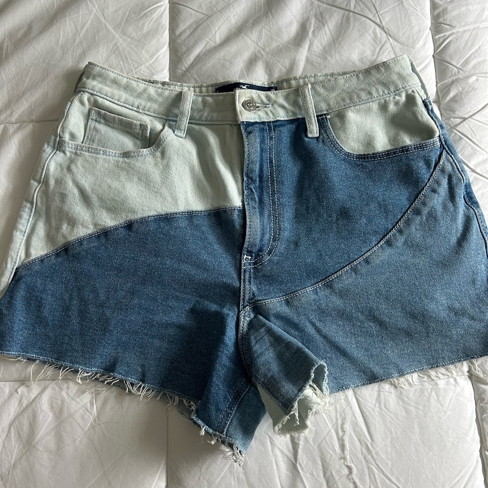 Hollister Two-Tone Blue Jean Shorts